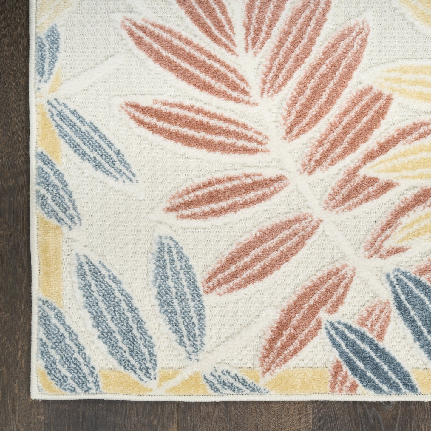 Nourison Home Aloha  Ivory Blue  Contemporary