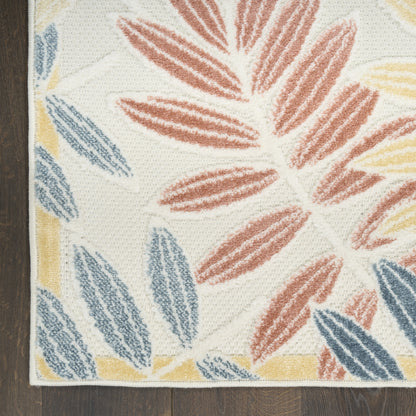 Nourison Home Aloha  Ivory Blue  Contemporary