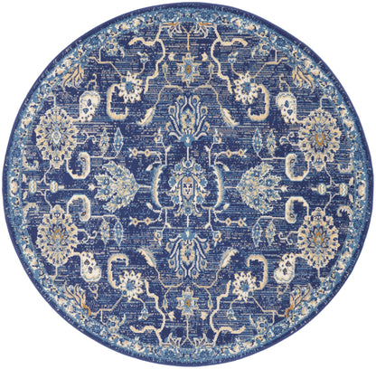 Nourison Home Grafix GRF24 Navy Transitional Power-loomed Rug