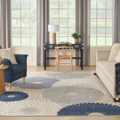 Nourison Home Aloha  Blue Grey  Contemporary