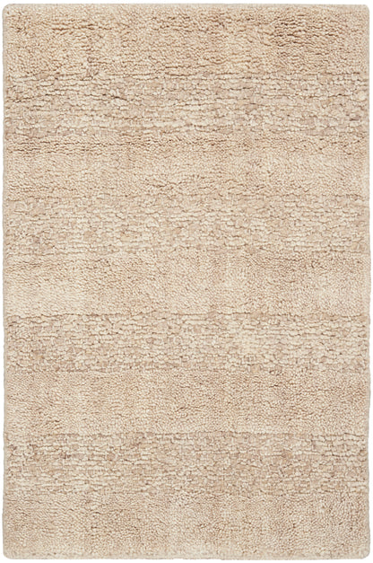 Calvin Klein CK043 Spun SPN01 Beige Contemporary Hand Knotted Rug