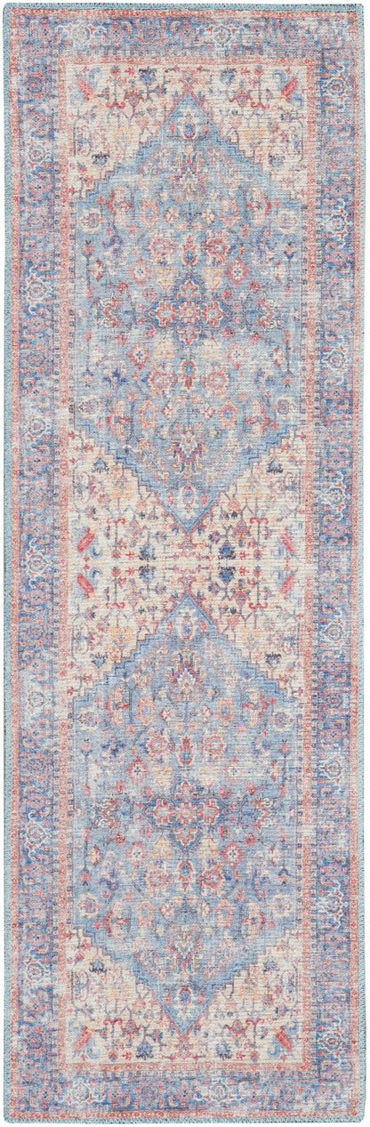 Nourison Home New Concept Washables SR104 Blue Multicolor Traditional Machine Woven Rug