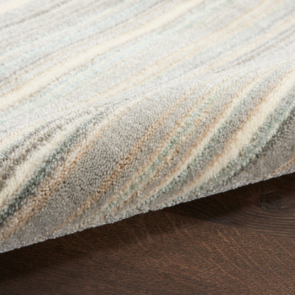 Nourison Home Marmara  Grey Ivory Teal  Contemporary