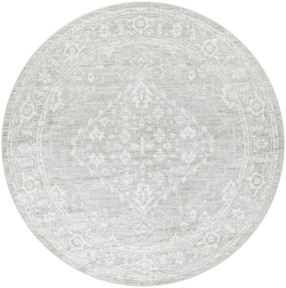 Nourison Home Astra Machine Washable ASW11 Light Grey Traditional Power-loomed Rug