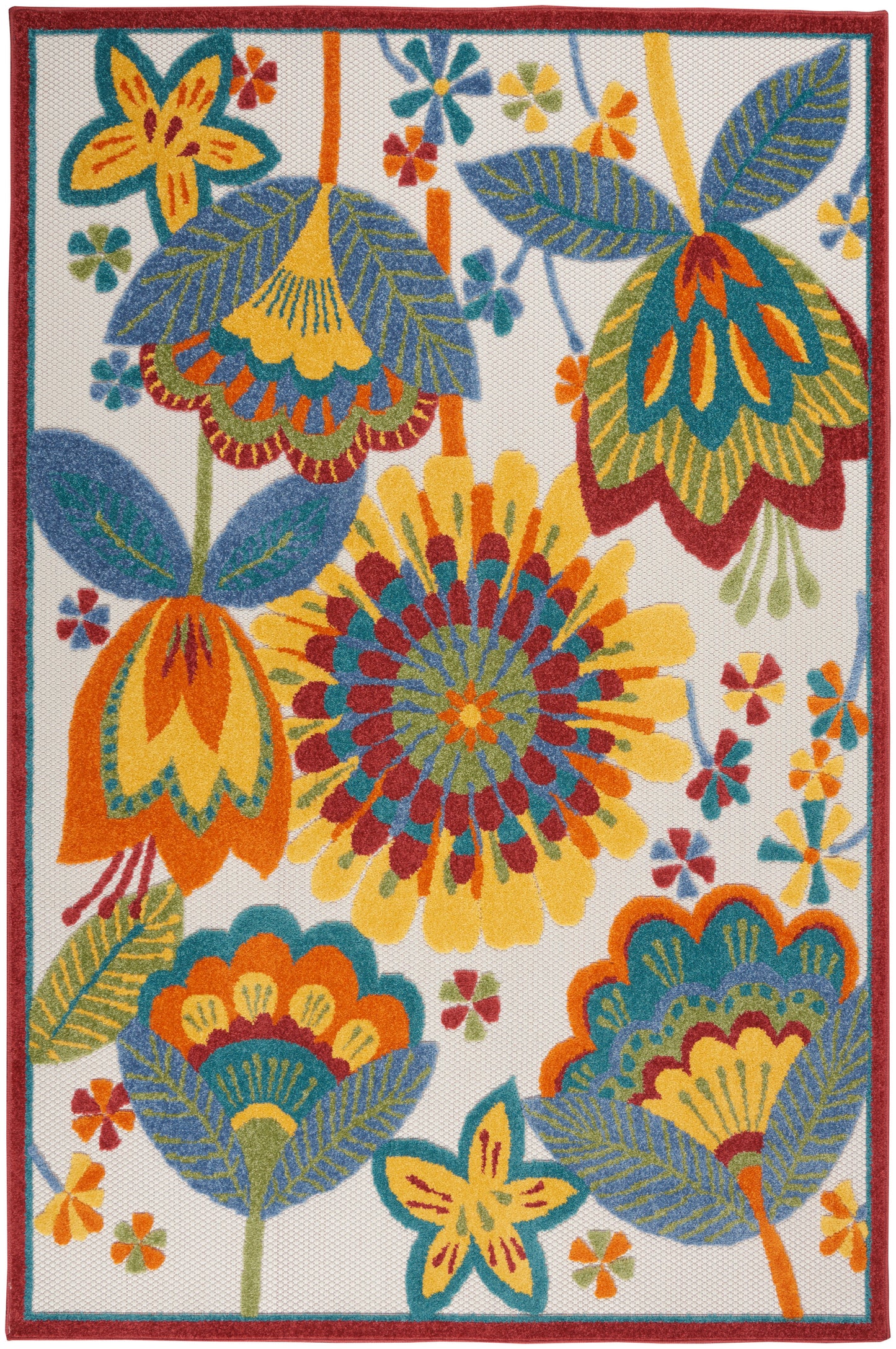 Nourison Home Aloha ALH25 Multicolor Contemporary Power-loomed Rugs