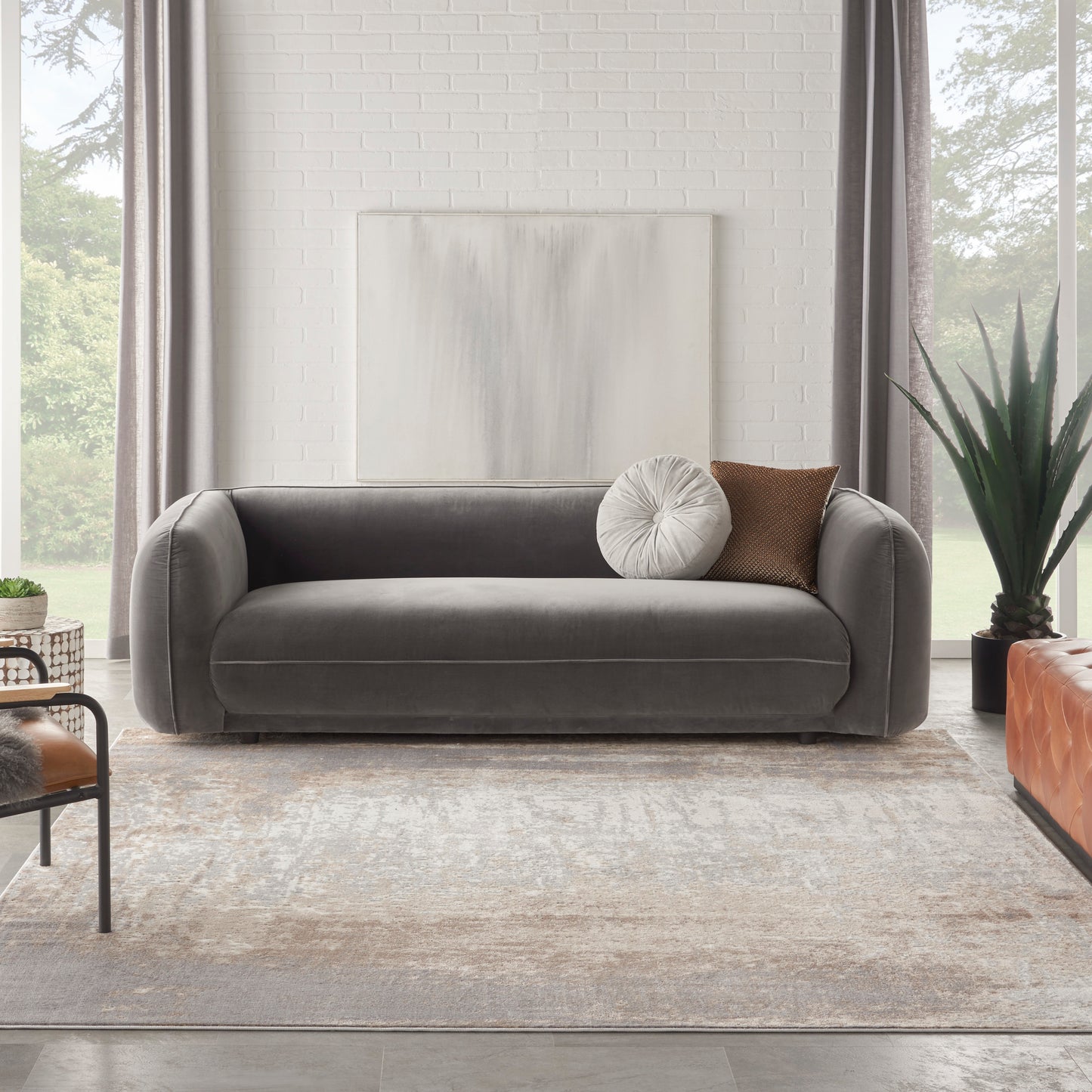 Nourison Home Elation  Grey Ivory  Contemporary