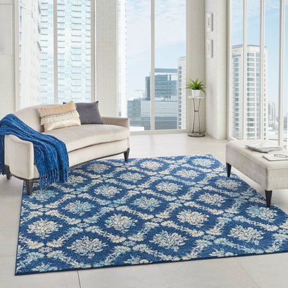 Nourison Home Tranquil  Navy Light Blue  Transitional