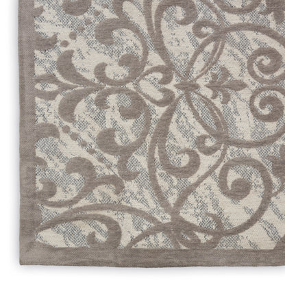 Nourison Home Damask  Ivory Grey  Traditional