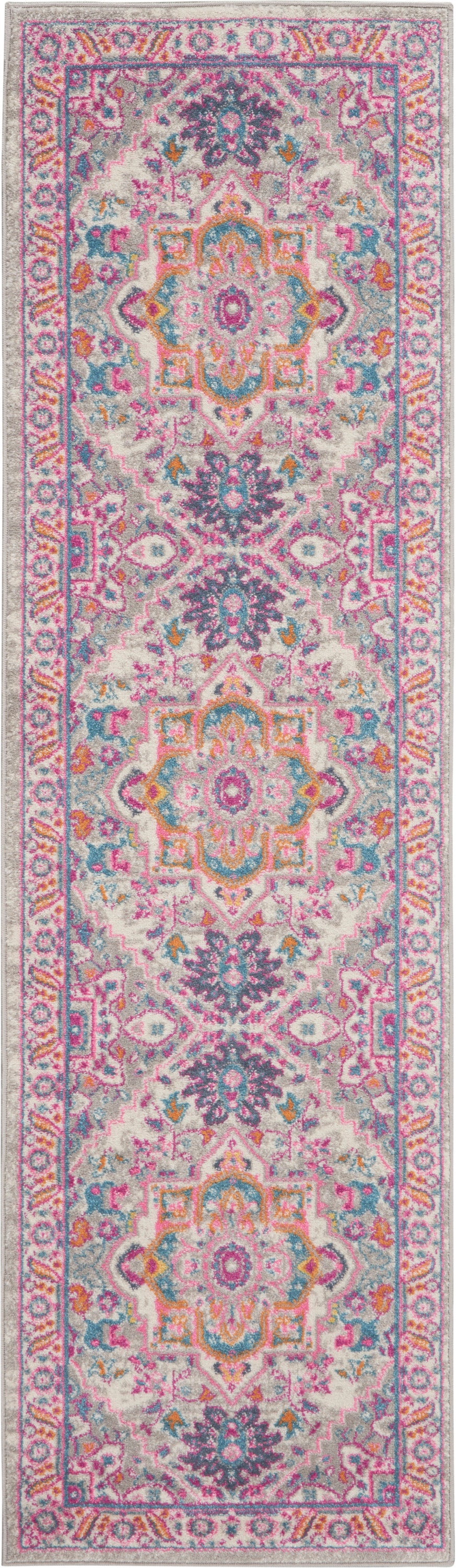 Nourison Home Passion PSN20 Light Grey Pink Transitional Power-loomed Rugs