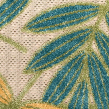 Nourison Home Aloha  Green Multicolor  Contemporary