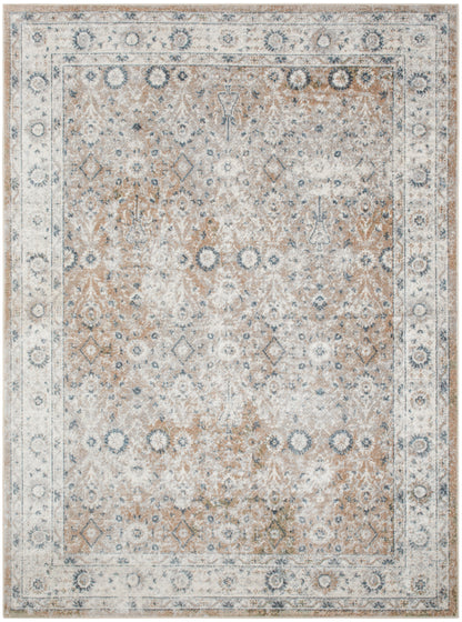 Nourison Home Astra Machine Washable ASW16 Silver Taupe Traditional Power-loomed Rug