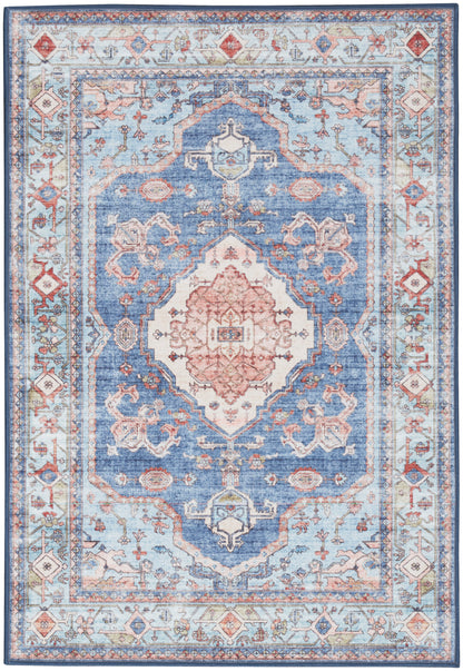 Nourison Home Fulton FUL11 Blue Traditional Power-loomed Rug