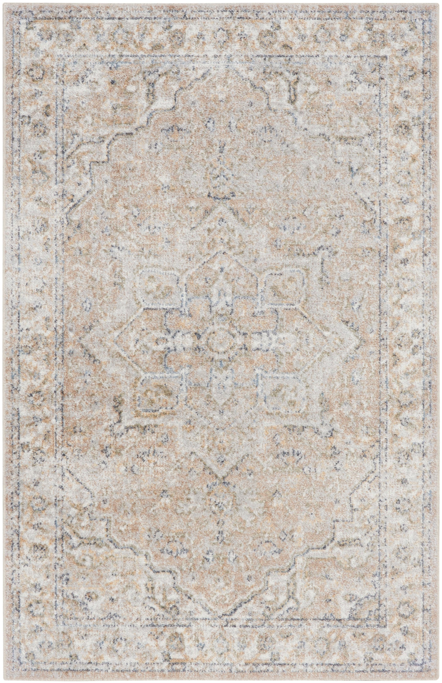 Nourison Home Astra Machine Washable ASW12 Beige Traditional Power-loomed Rug