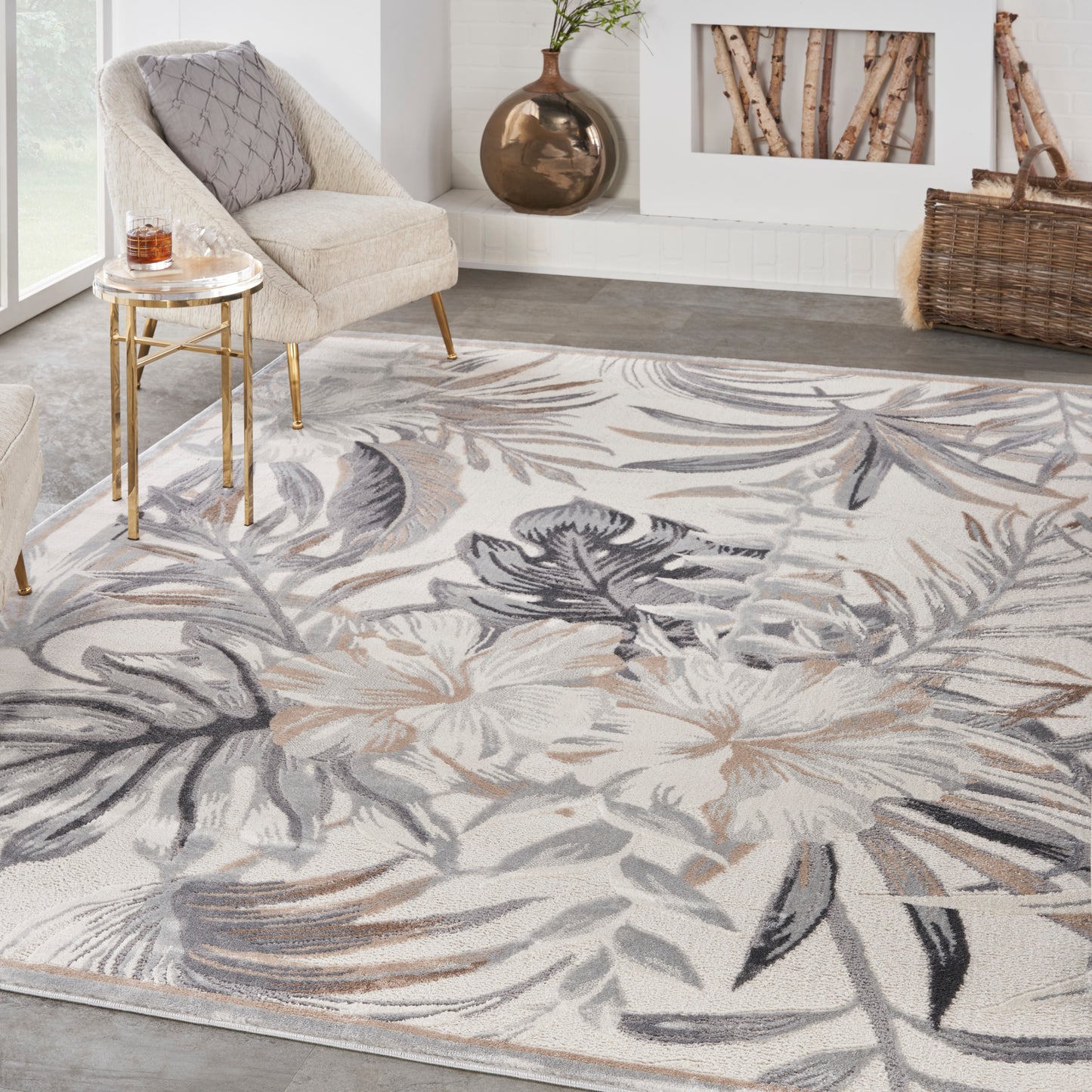 Nourison Home Seaside  Ivory Grey  Contemporary