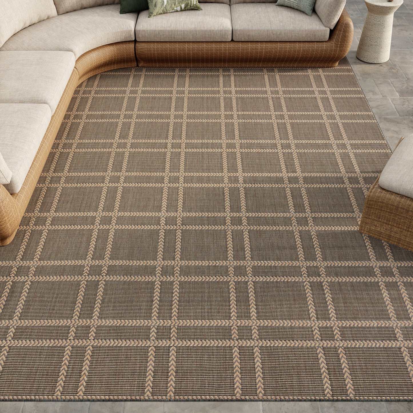 Nourison Home Horizon Indoor/Outdoor  Charcoal  Contemporary