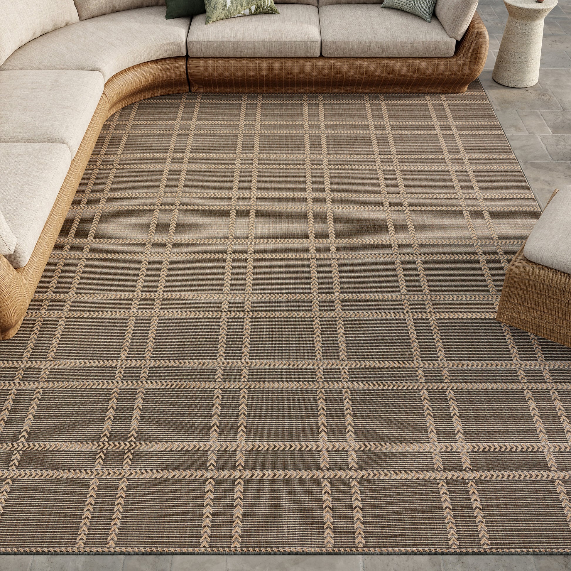 Nourison Home Horizon Indoor/Outdoor  Charcoal  Contemporary