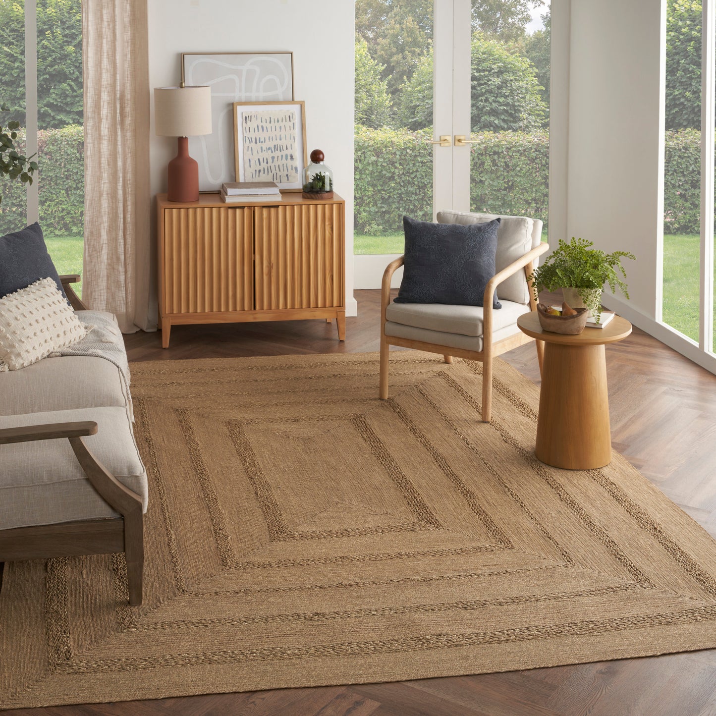 Nourison Home Natural Seagrass  Natural  Contemporary