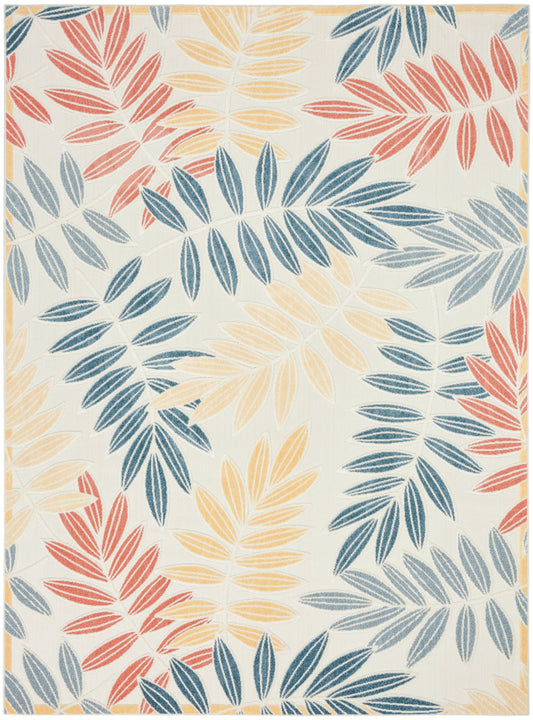 Nourison Home Aloha  Ivory Blue  Contemporary