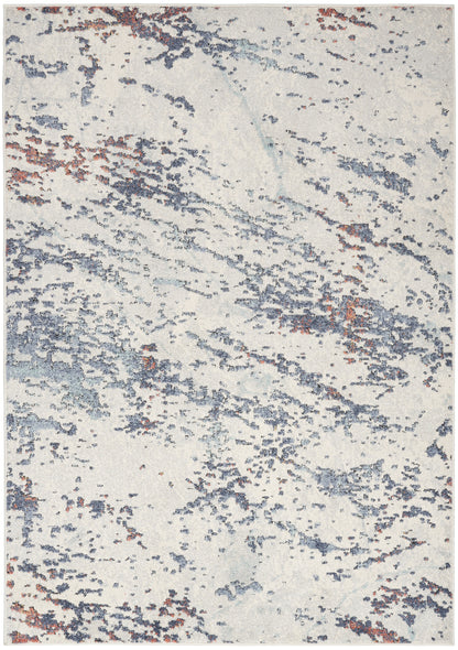 Nourison Home Motion  Ivory Blue  Contemporary