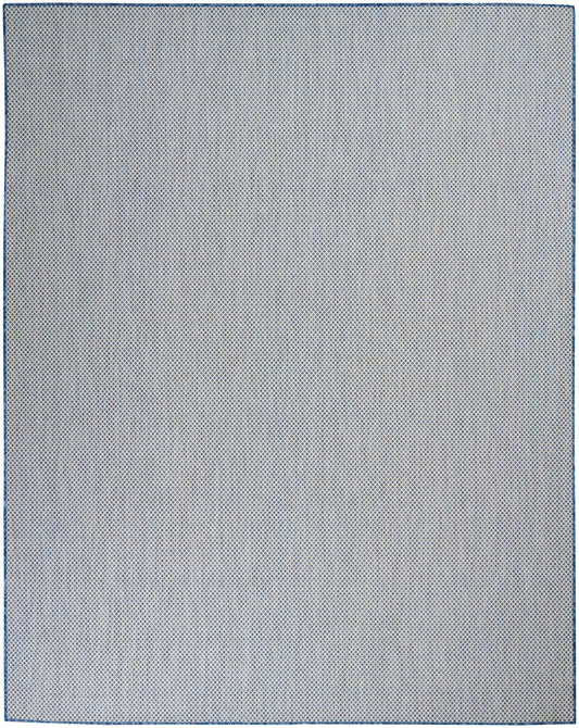 Nourison Home Courtyard  Ivory Blue  Contemporary