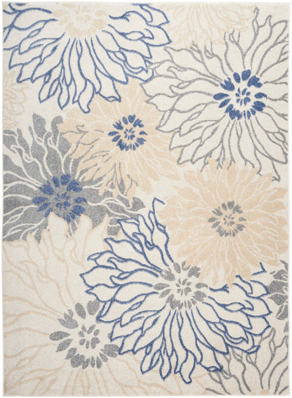 Nourison Home Passion PSN17 Ivory Grey Blue Contemporary Power-loomed Rugs