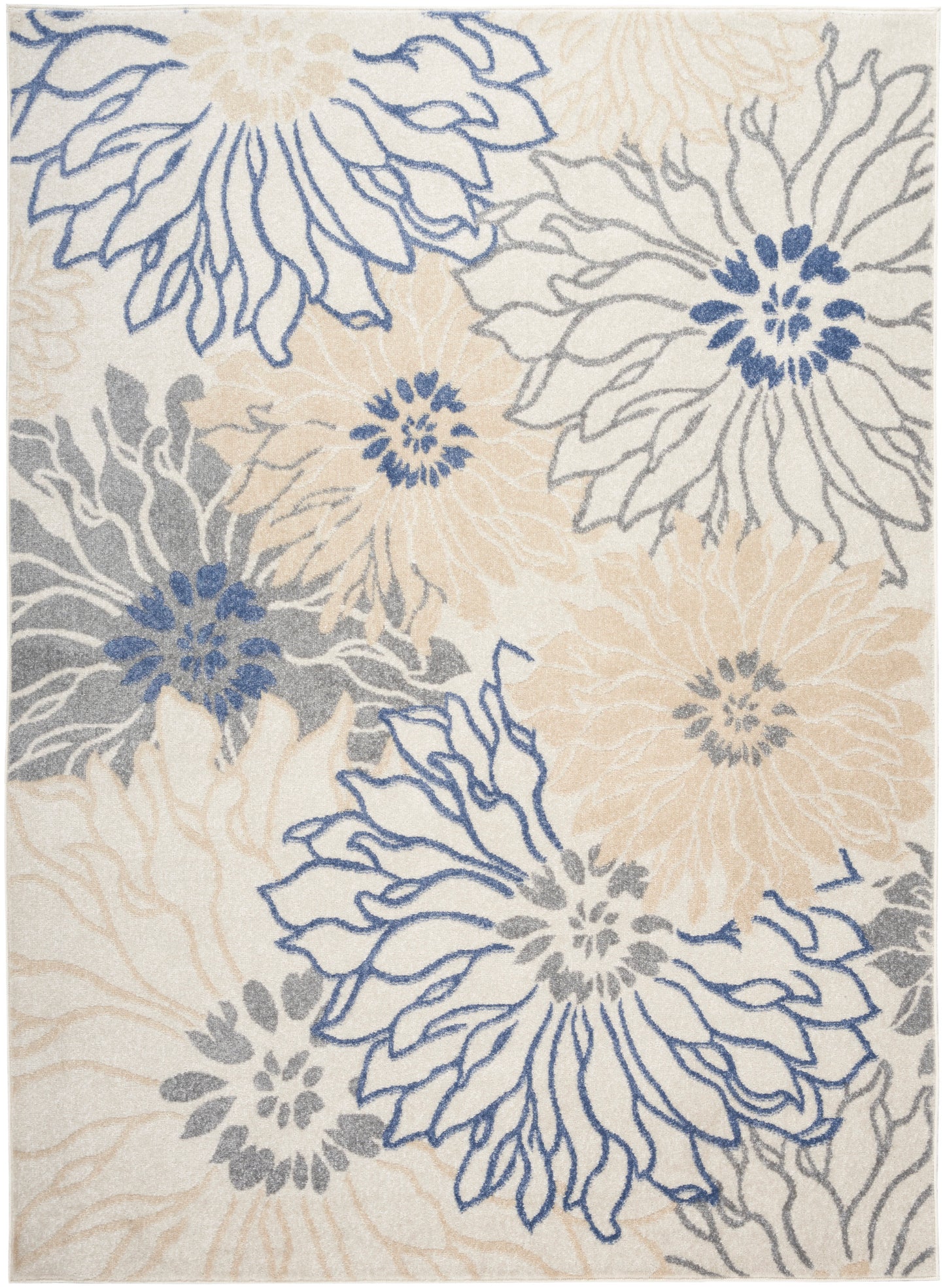 Nourison Home Passion PSN17 Ivory Grey Blue Contemporary Power-loomed Rugs