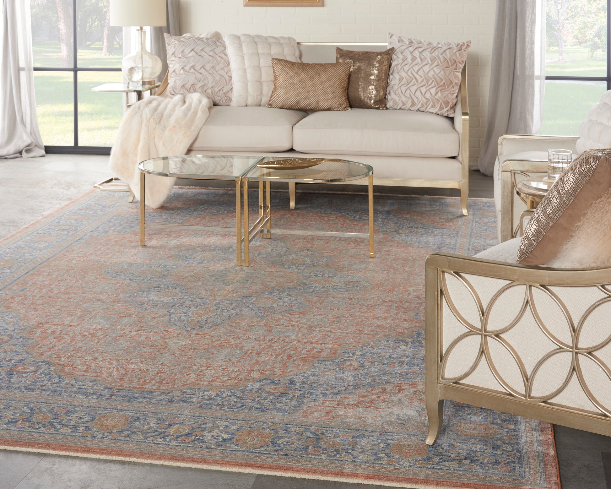 Nourison Home Starry Nights  Blush Multicolor  Traditional