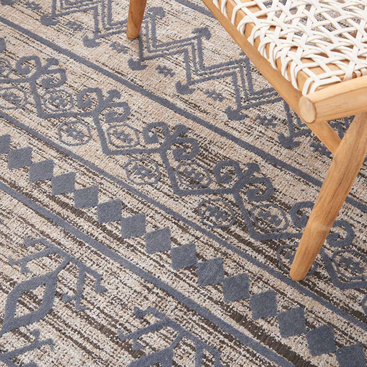 Nourison Home Asilah  Mocha Charcoal  Contemporary