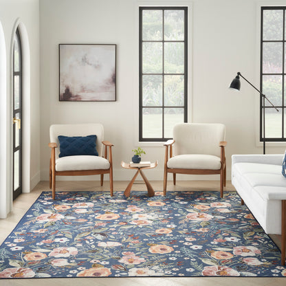 Nourison Home Nourison Washables  Navy Multicolor  Traditional