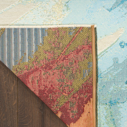 Nourison Home Color Splash  Ivory Blue  Contemporary