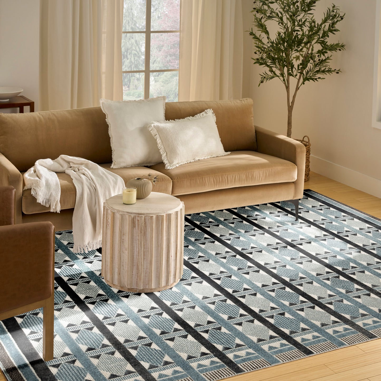 Nourison Home Nordic  Blue  Contemporary