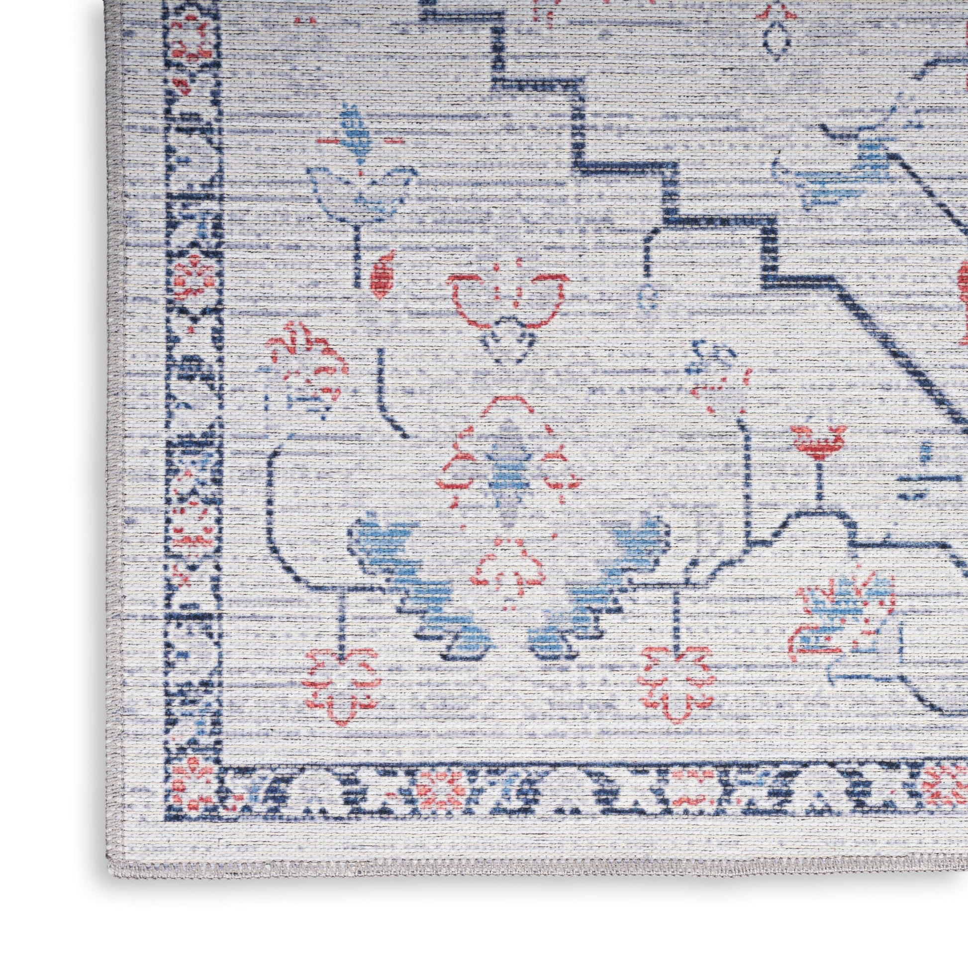 Nourison Home New Concept Washables  Ivory Blue  Contemporary