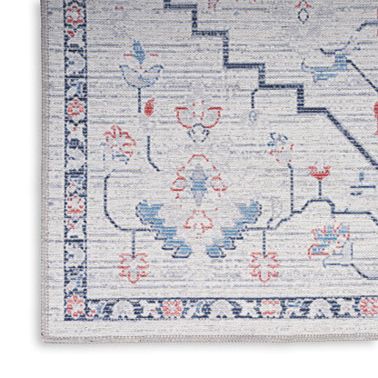 Nourison Home New Concept Washables  Ivory Blue  Contemporary