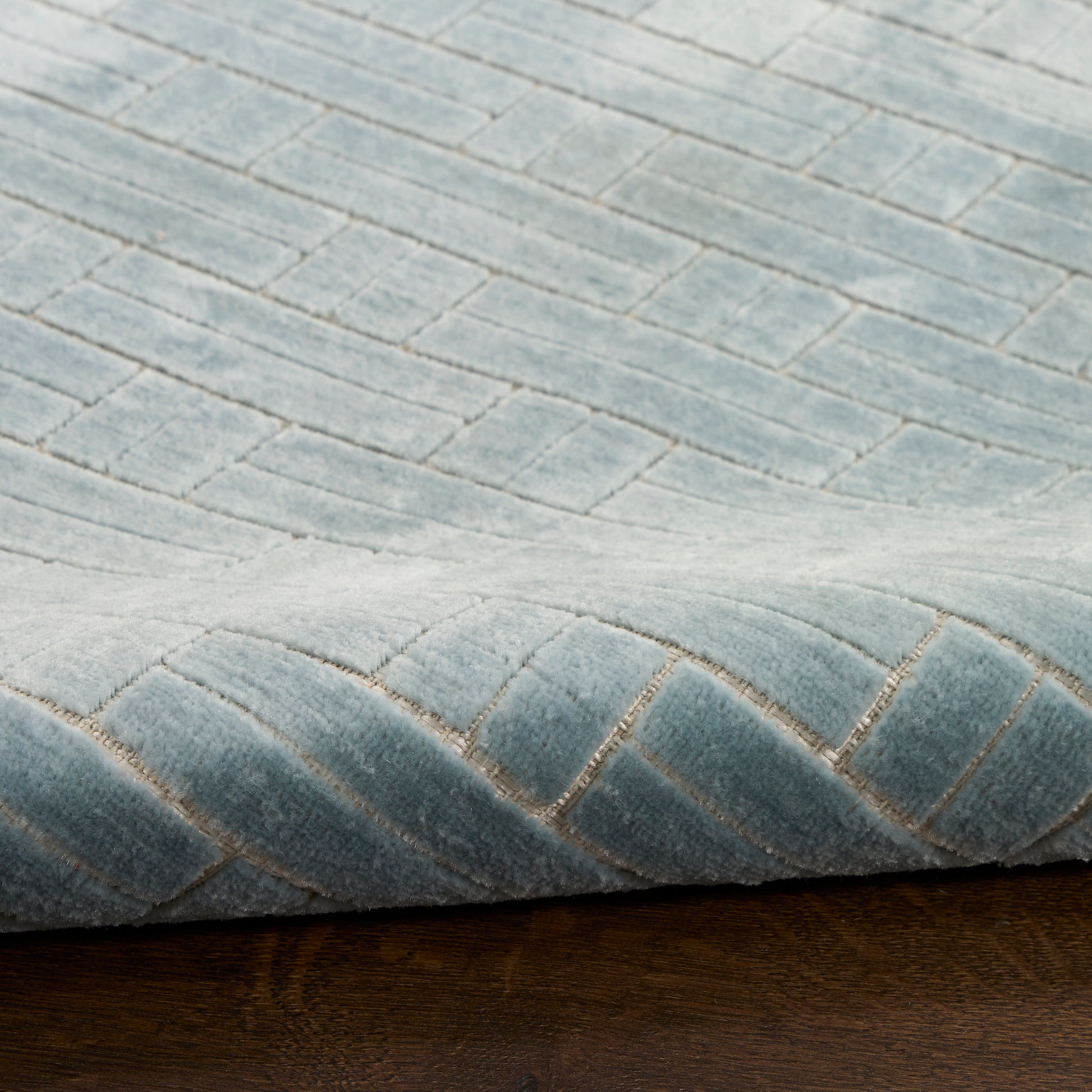 Nourison Home Washable Charm  Blue Ivory  Contemporary