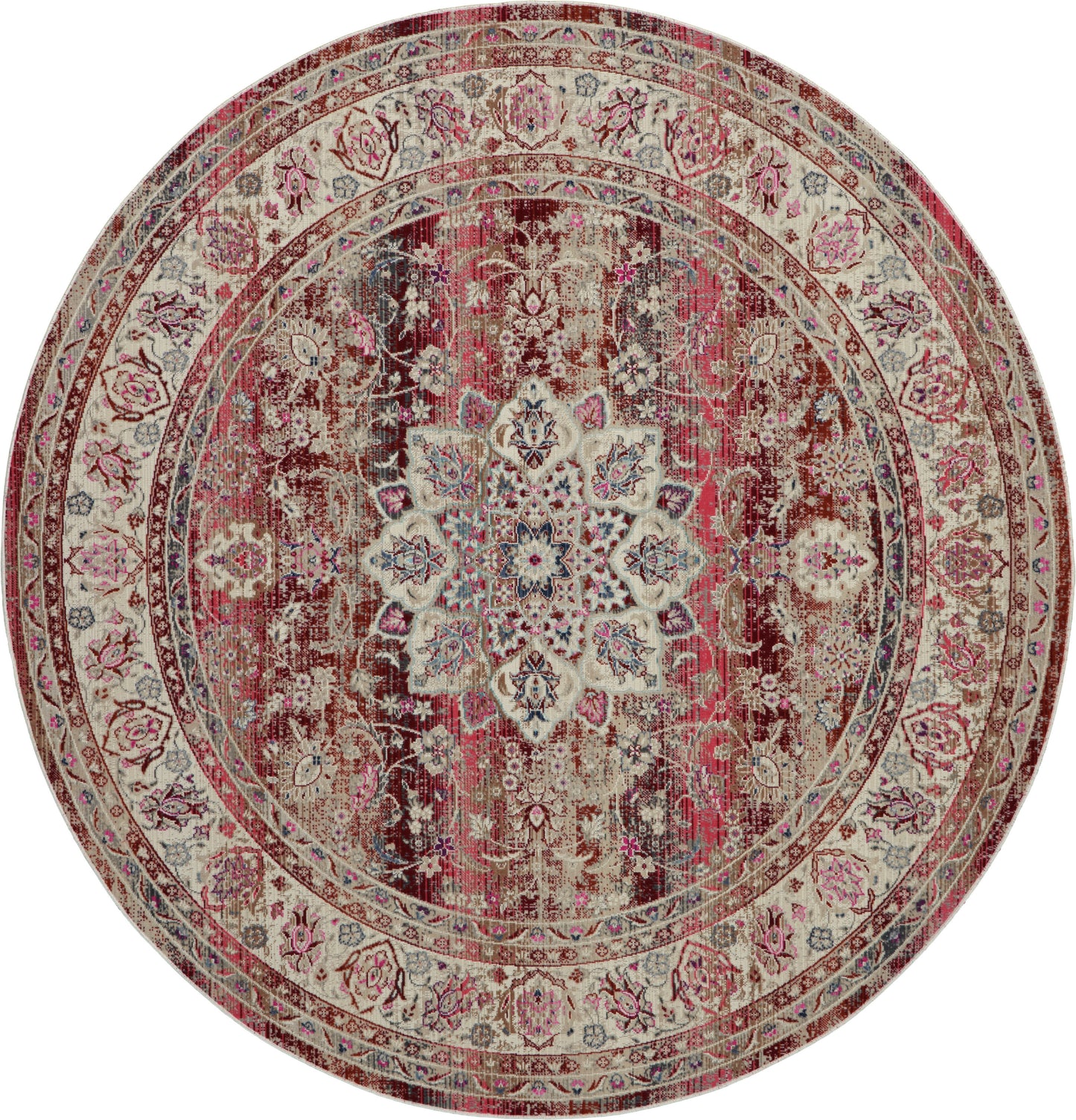 Nourison Home Vintage Kashan VKA01 Red Traditional Power-loomed Rug