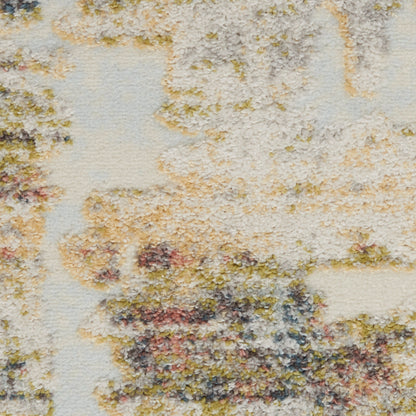 Nourison Home Trance  Ivory Multicolor  Contemporary