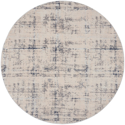 Nourison Home Rustic Textures RUS06 Ivory Blue Contemporary Power-loomed Rugs