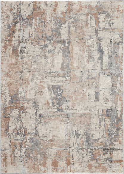 Nourison Home Rustic Textures RUS06 Beige Grey Contemporary Power-loomed Rugs
