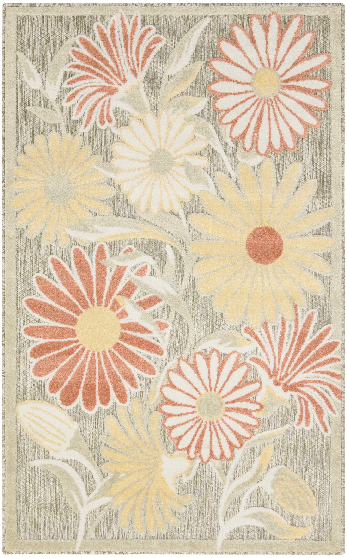 Nourison Home Aloha ALH33 Sage Rose Contemporary Power-loomed Rugs