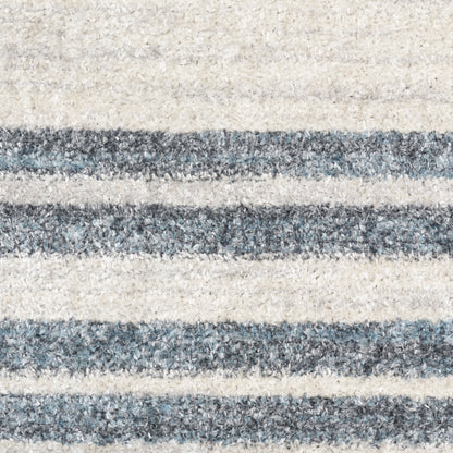 Nourison Home Astra Machine Washable  Ivory Blue  Contemporary