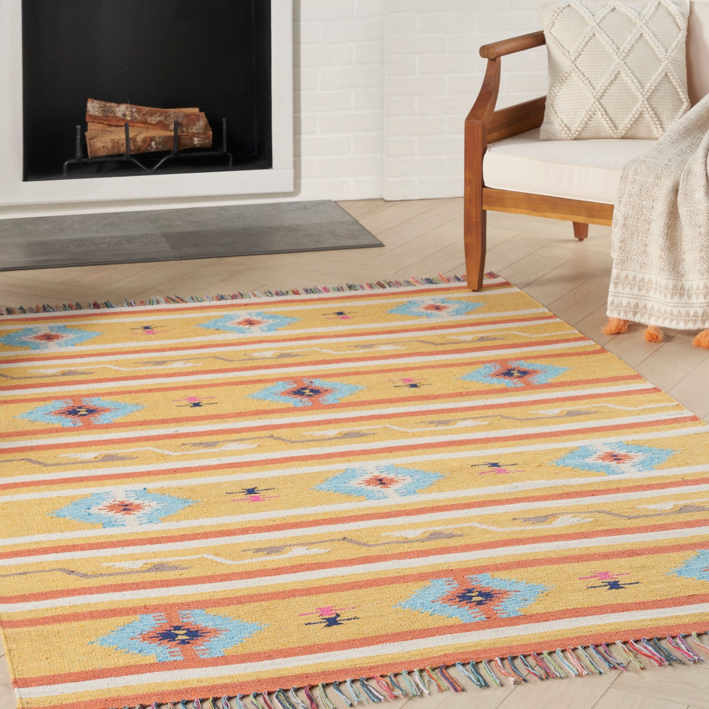 Nourison Home Baja  Yellow  Transitional