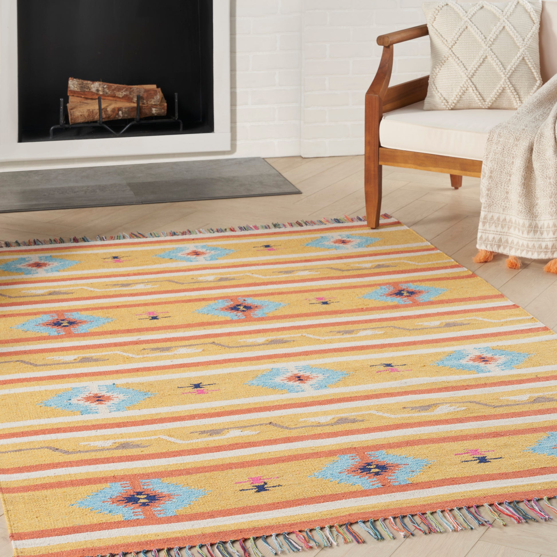 Nourison Home Baja  Yellow  Transitional