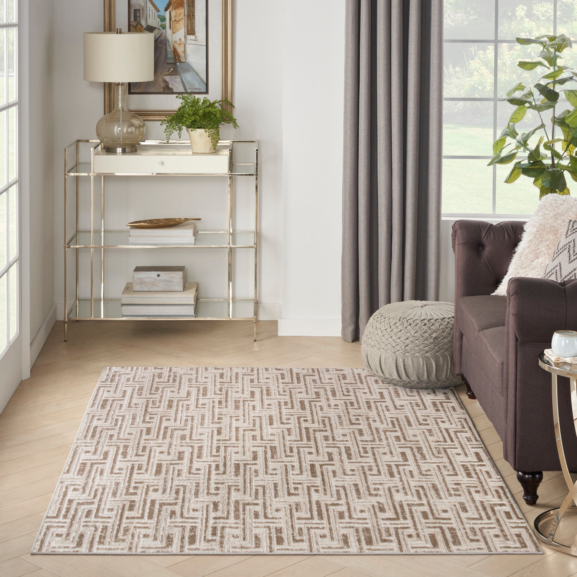 Nourison Home Serenity Home  Mocha Ivory  Transitional