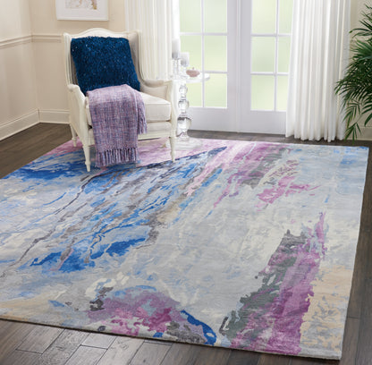 Nourison Home Prismatic  Grey Multicolor  Contemporary