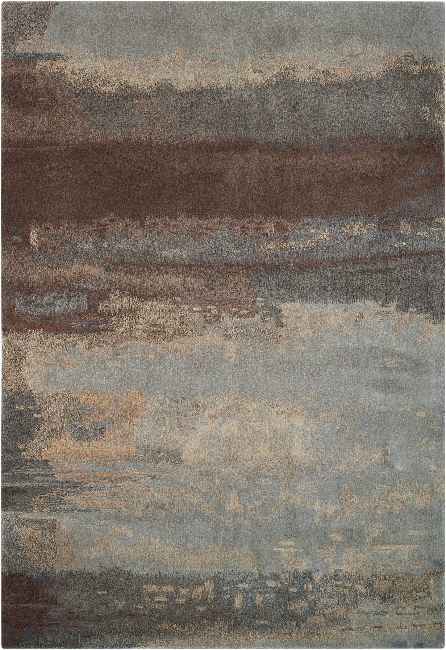 Calvin Klein Home Luster Wash SW12 Slate Contemporary Tufted Rug