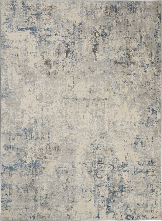 Nourison Home Rustic Textures  Ivory Grey Blue  Contemporary