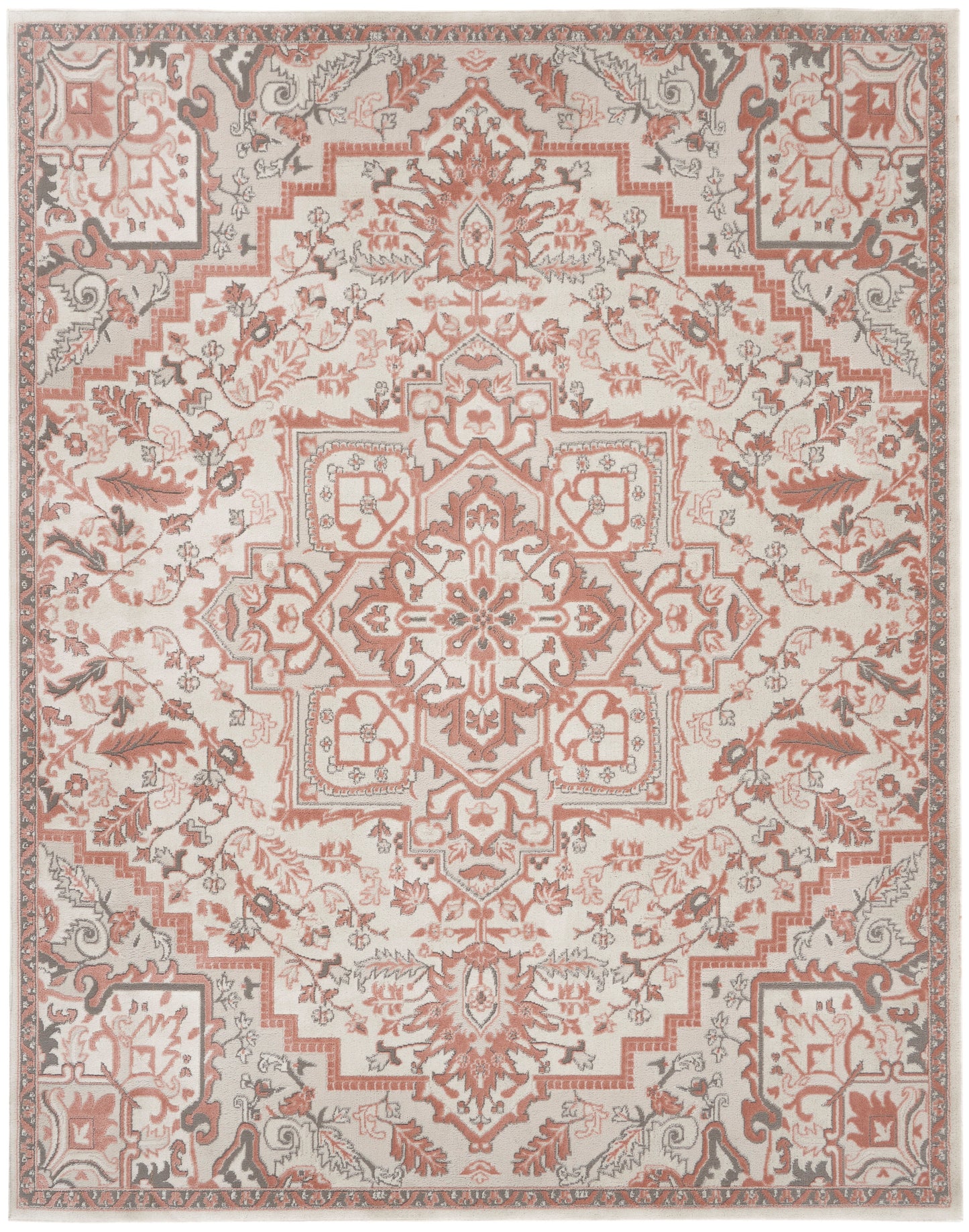 Nourison Home Elation ETN10 Ivory Brick Traditional Power-loomed Rug
