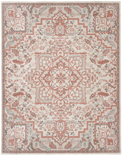 Nourison Home Elation ETN10 Ivory Brick Traditional Power-loomed Rug