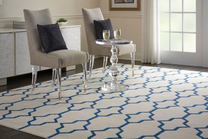 Barclay Butera Butera Collection  Ivory Navy  Transitional