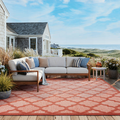Nourison Home Easy Care  Coral Orange  Contemporary
